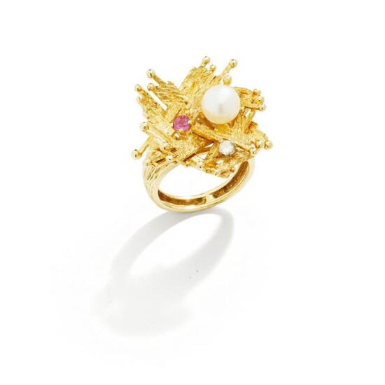 Â§ A gem-set dress ring, by Alan Martin Gard, circa