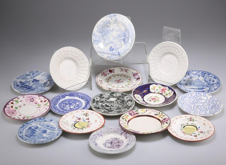 A COLLECTION OF 19TH CENTURY POTTERY SMALL DISHES