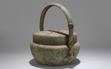 A Chinese Lidded Bronze Vessel