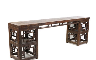 A Chinese nanmu pedestal table jiaji’an