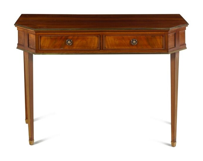 A Directoire Style Brass Mounted Mahogany Console