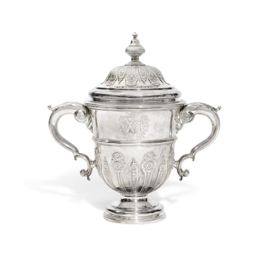 A George II silver two-handled cup and cover, John Le Sage, London, 1732