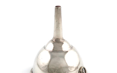 A George III silver spirit funnel