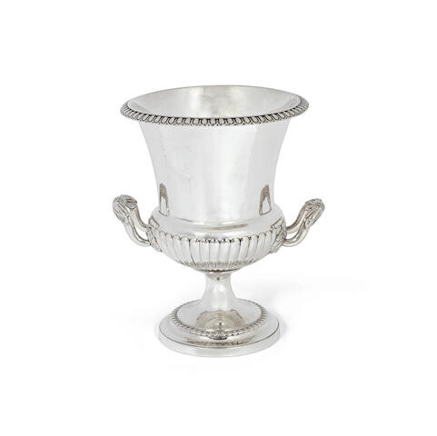 A George III silver vase