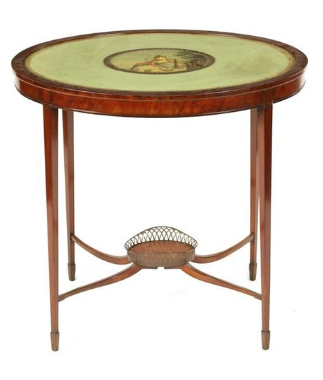 A LATE 19TH CENTURY MAHOGANY OCCASIONAL TABLE the oval