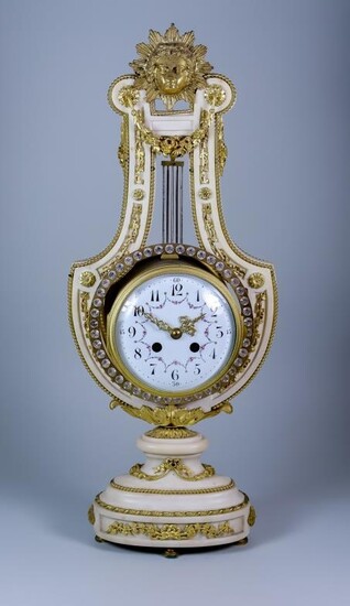 A Late 19th Century French White Marble and Gilt...