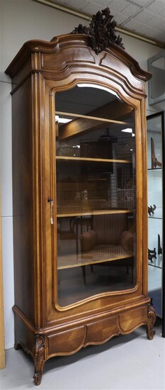 (-), A Louis Quinze style one-door display cabinet,...