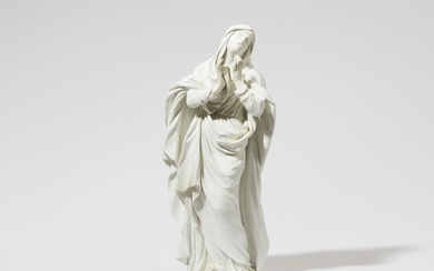 A Meissen porcelain figure of the Virgin from a Calvary group