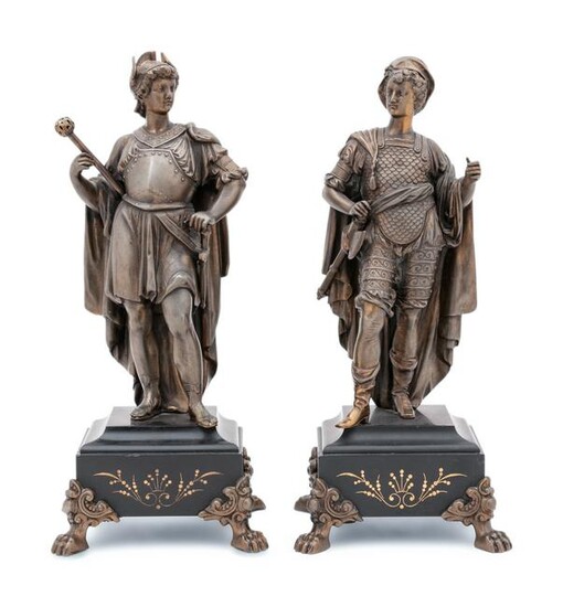 A Pair of Continental Cast Metal Figures