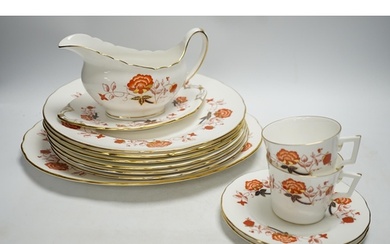 A Royal Crown Derby Bali pattern part dinner and coffee se...