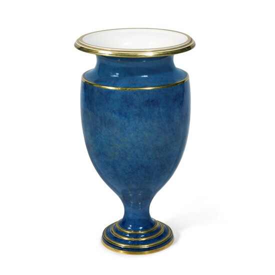 A Sèvres mottled-blue-ground vase 'Mycene', circa 1883