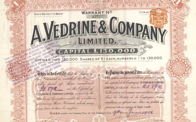 A. VEDRINE & CO. LTD.