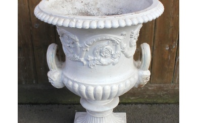 A Victorian cast iron campana urn in the manner of Andrew Ha...