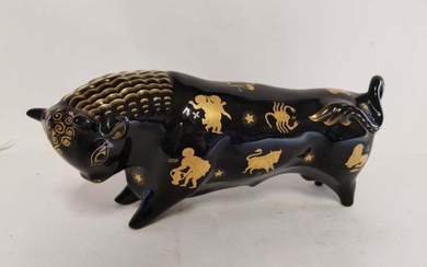 A Wedgwood porcelain figure titled Taurus The Bull, limited edition...