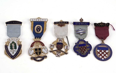 A collection of Masonic jewels