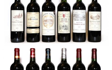 A collection of Saint Emilion red wines