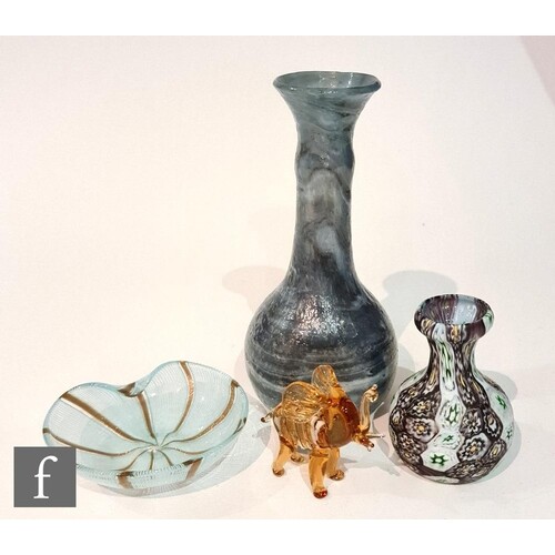 A group of assorted Italian glass, to include a small dish w...