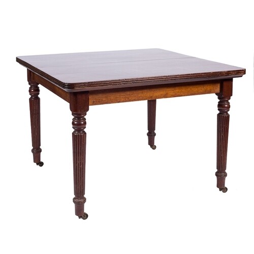 A late 19th Century mahogany dining table:, of small size, t...