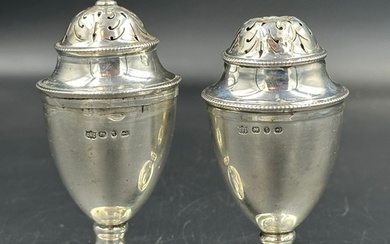 A pair of silver cruets by Samuel Walton Smith, hallmarked f...