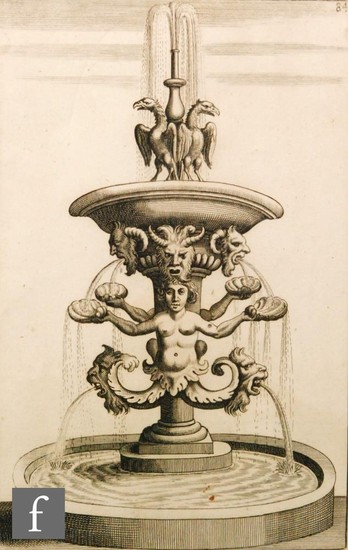 AFTER GIOVANNI BATISTA FALDA - Design for a Baroque fountain...