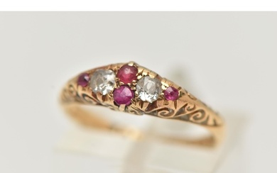 AN EARLY 20TH CENTURY, 18CT GOLD RUBY AND DIAMOND RING, set ...