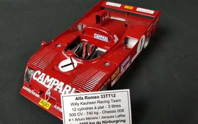 AUTO-ART - Alfa Romeo 33TT12, Willy Kauhsen Racing Team, 12 cylindres à plat - 3...