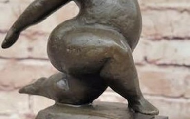 Abstract Plus Size Female Dancer Original Bronze Statue - 11" x 5"