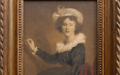 After the original , Mme Le Brun, framed print, 20x 16 frame size 29 x 26cm