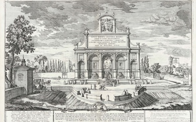 Alessandro Specchi (Roma, 1666 - 1729) Veduta del Castello dell'Acqua...
