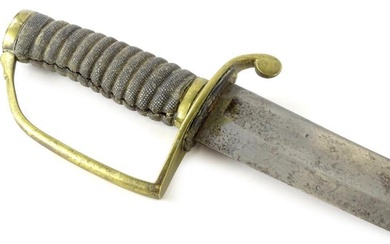 An 1850 pattern police officer's cutlass, with a curved...