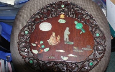 An Antique Chinese Jade/Hardstone Plaque