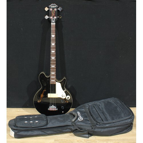 An Epiphone Jack Casady bass guitar, numbered R07030155, gil...
