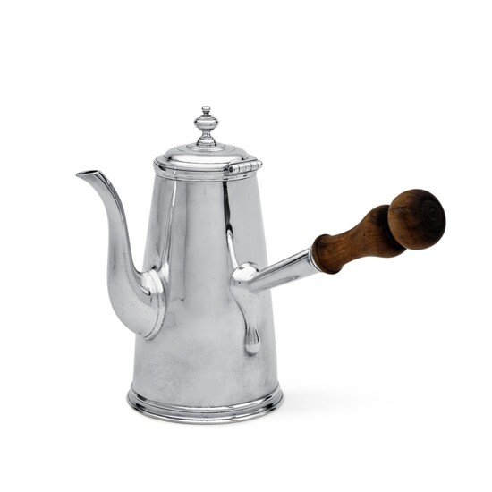 An Irish Silver Side-Handled Coffee Pot, Maker’s Mark R.W., Dublin, Circa 1735, An Irish Silver Side-Handled Coffee Pot, Maker’s Mark R.W., Dublin, Circa 1735