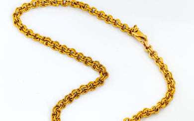 An Italian 14K Gold Link Chain Necklace