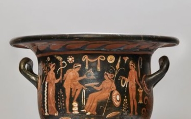 Ancient Greek Ceramic LARGE APULIAN KRATER WITH TL EX-PIERRE BERGÉ - 47.5×49×49 cm - (1)