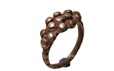 Ancient Roman Roman Kyria finger ring made of silver with decoration Antique Domina Jewelry VZ Ring