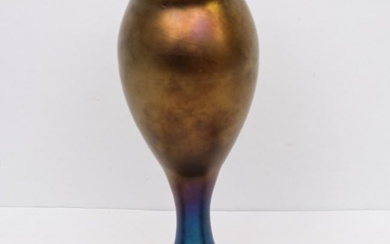 Antique Iridescent Art Glass Vase