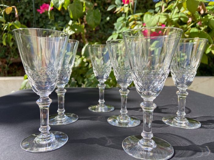 Baccarat - Rare and beautiful set of 6 glasses - Cut crystal