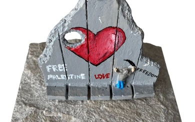 Banksy (after) x Walled Off Hotel - Wall Sculpture (Heart)