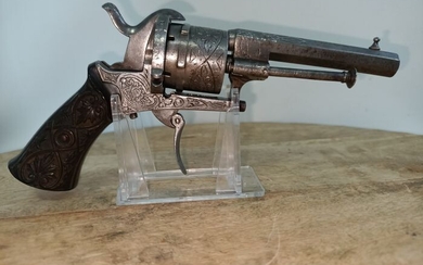 Belgium - 19th Century - Mid to Late - Pinfire (Lefaucheux) - Revolver - 7mm Cal