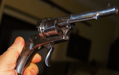 Belgium - Belgian Arms cie - ELG - revolver marque invention lefauchaux 7 mm a broche avec ça pochette - Pinfire (Lefaucheux) - Revolver - 7 mm a broche