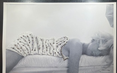 Bert Stern/Jeweled by Lisa and Lynette Lavender - Bert Stern signed Marilyn Monroe jeweled sheet sleeping with swarovski gems and crystals and silver