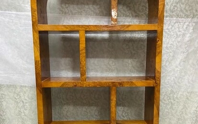 Bookcase - Art Deco Style double sided etagère center bookcase