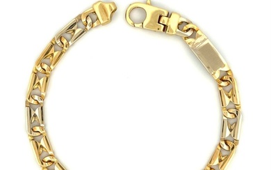 Bracciale classico - 29.1 gr - 21 cm - 18 Kt - Bracelet - 18 kt. White gold, Yellow gold