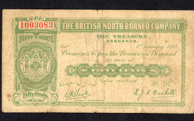 British North Borneo Company - 50 Cents 1.1.1938 (P. 27)...