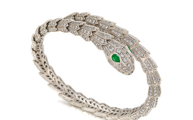 Bulgari | Diamond-Emerald-Bangle