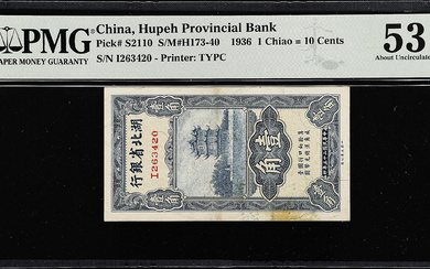 CHINA--MISCELLANEOUS. Lot of (5). Mixed Banks. Mixed Denomination, 1913-47. P-Unlisted, S3208, S3736 & S2110. PMG About Uncirculated 50 ...