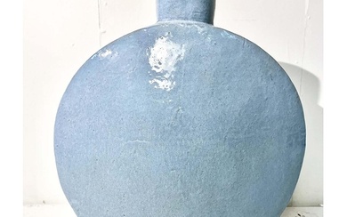 CHINESE STYLE MOON VASE, light blue glazed ceramic, 72cm H x...