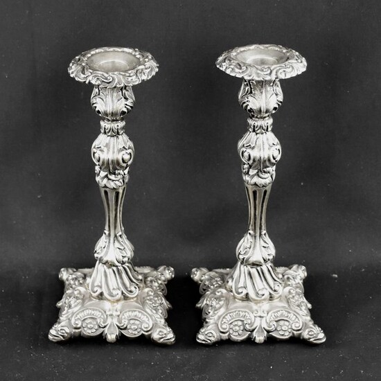 Candlestick (2) - .833 silver - Portugal - Mid 19th century