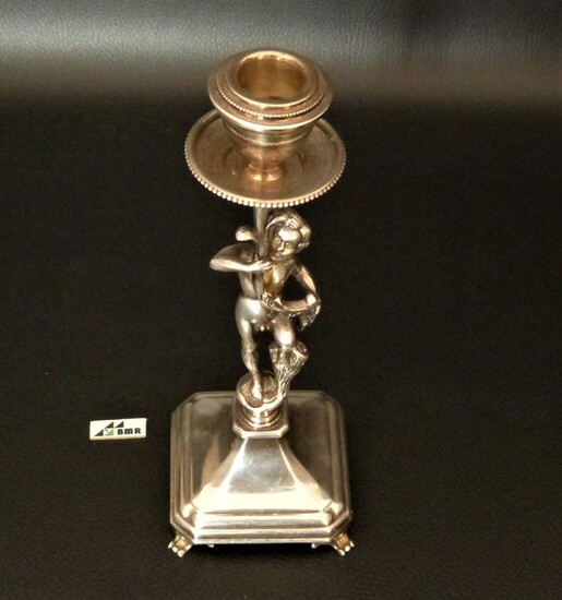 Chamberstick (1) - .800 silver - Italy - Late 20th century